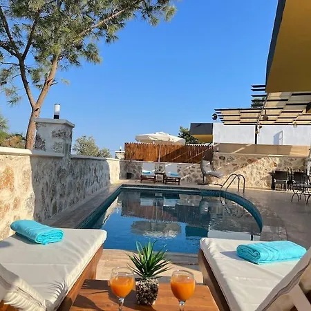 Kas'ta Barbeku Alanli, 4 Kisilik Villa-awz175 فيلة كاس